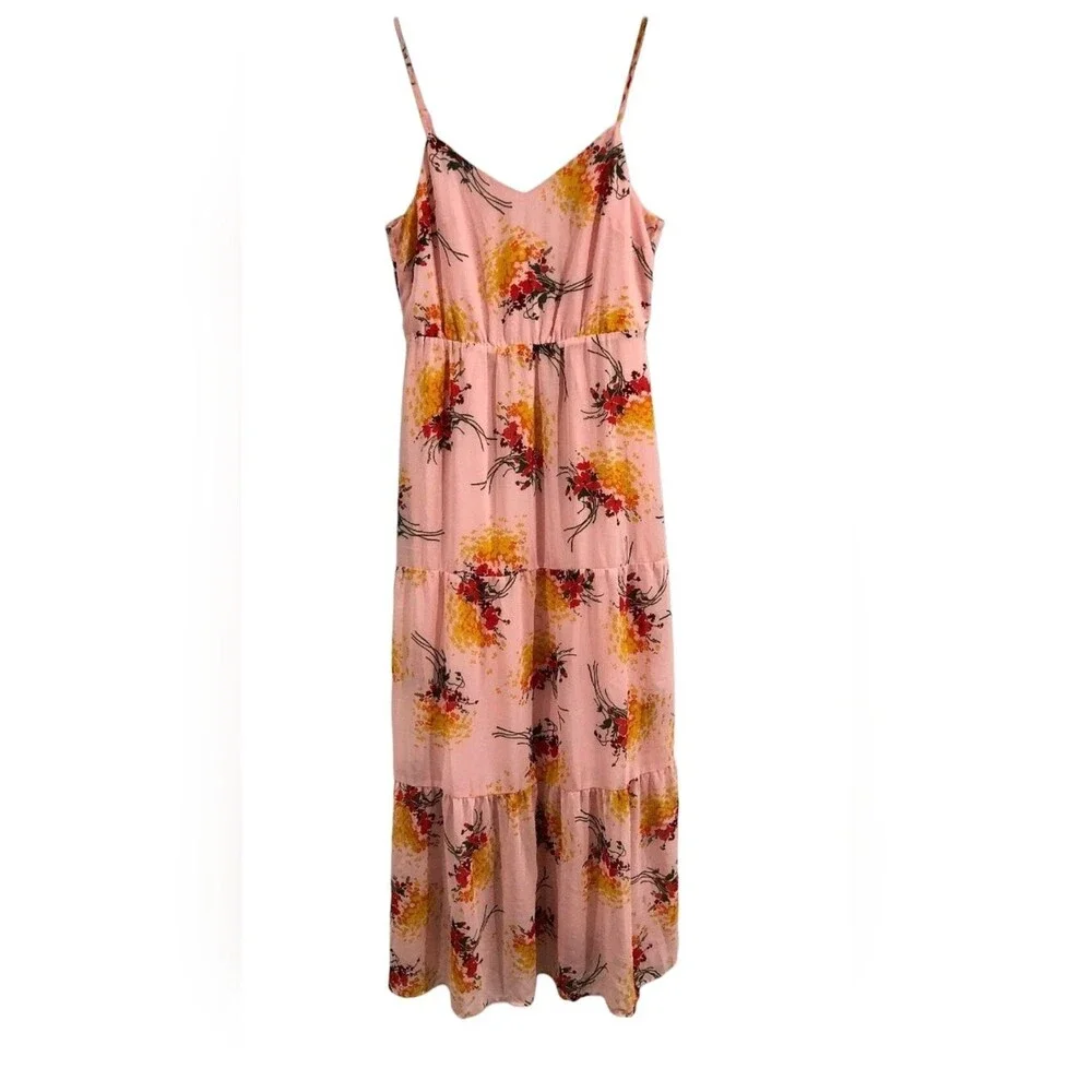 J. Crew Mercantile Tiered Sunburst Floral Boho Maxi Dress